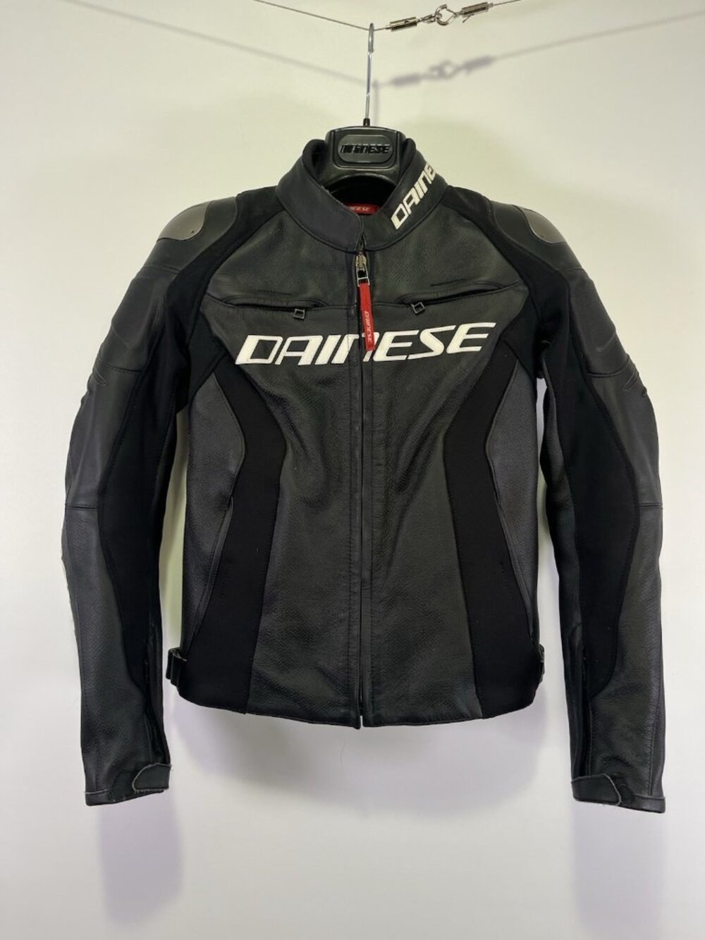 Dainese Racing 3 Lady Women’s Black Leather Motorcycle Jacket EU 38 Armored Moto